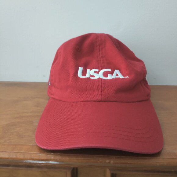 AHEAD Accessories - Ahead USGA Hat 2015 Hillwood CC Adjustable Red Golf Classic Fit Women's Amateur